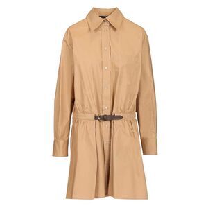 Federica Tosi Women Abito In Popeline Con Cintura In Pelle